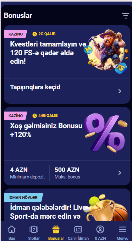 Nomad-da qeydiyyat bonusu 500 AZN-ə qədər və mərclər üçün promokodlar